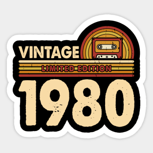 Vintage Limited Edition 1980 T shirt For Women Sticker